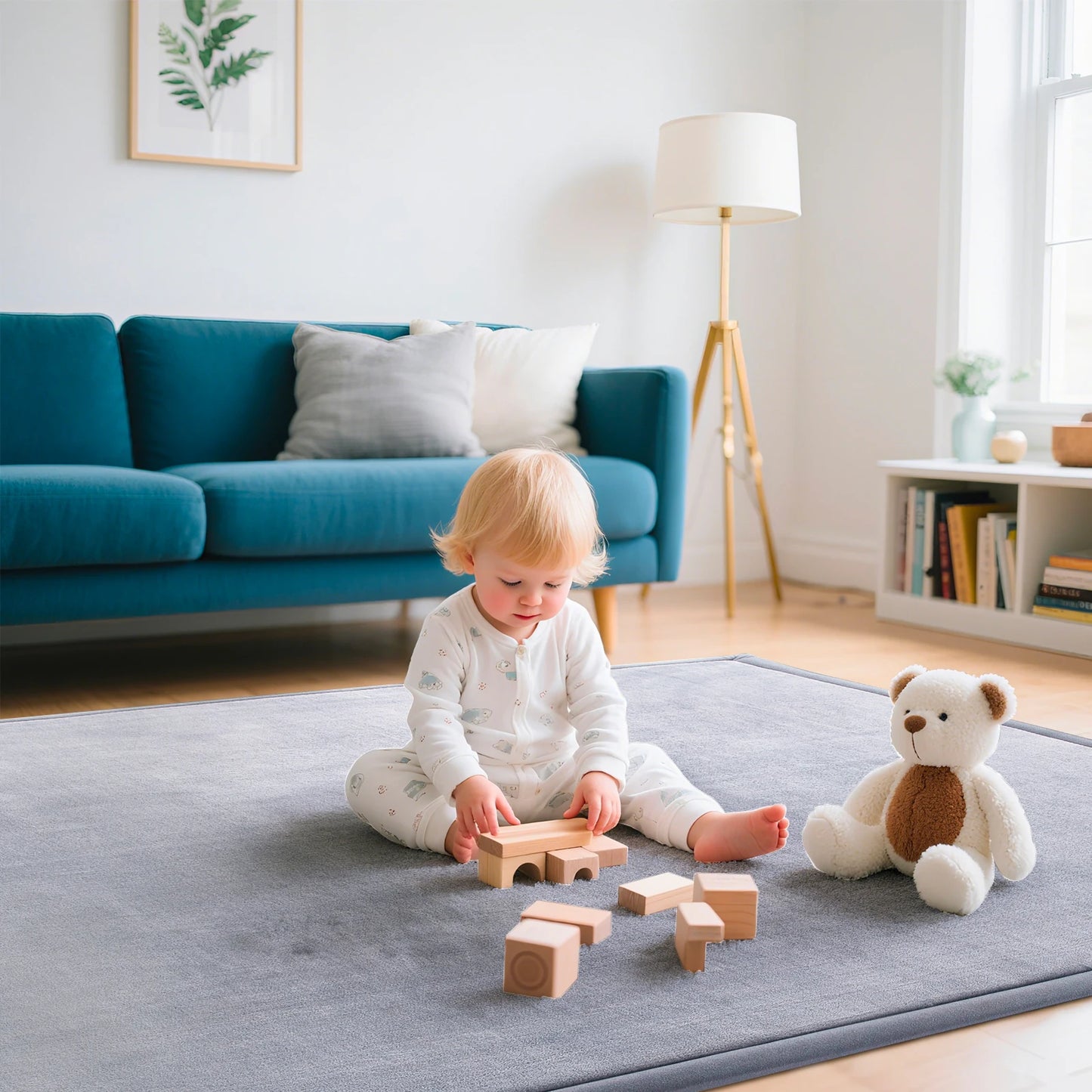 Modern Coral Velvet Carpet Soft Non-Slip Living Room Bedroom Carpet Large Area Children's Play Floor Mat For Home Decor