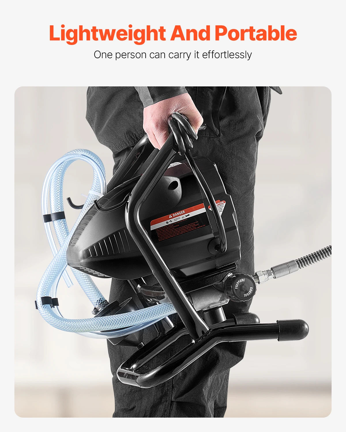 SucceBuy 650W Electric Stand Airless Paint Sprayer With Extension Rod