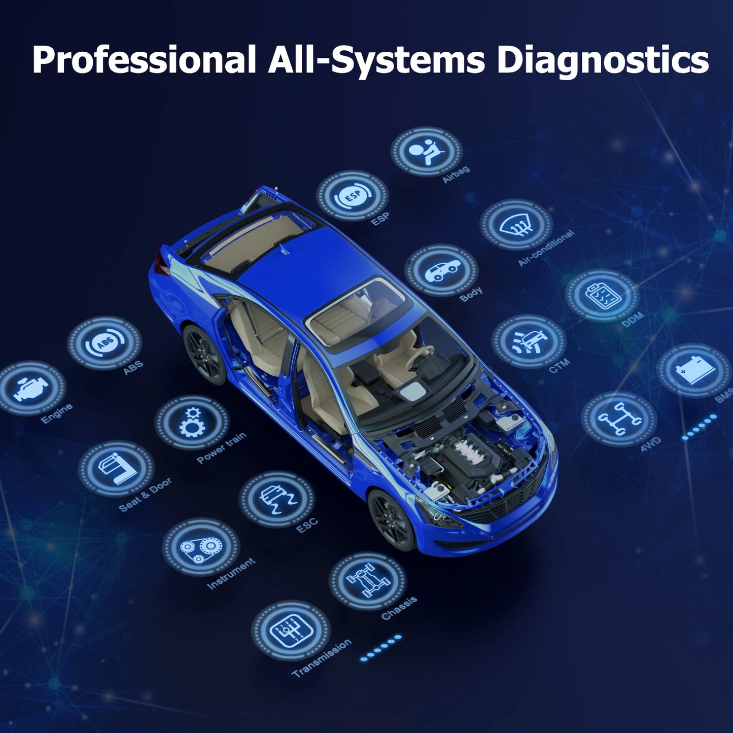 Foxwell GT60 OBD2 Diagnostic Tool Bluetooth ABS SAS TPMS Reset