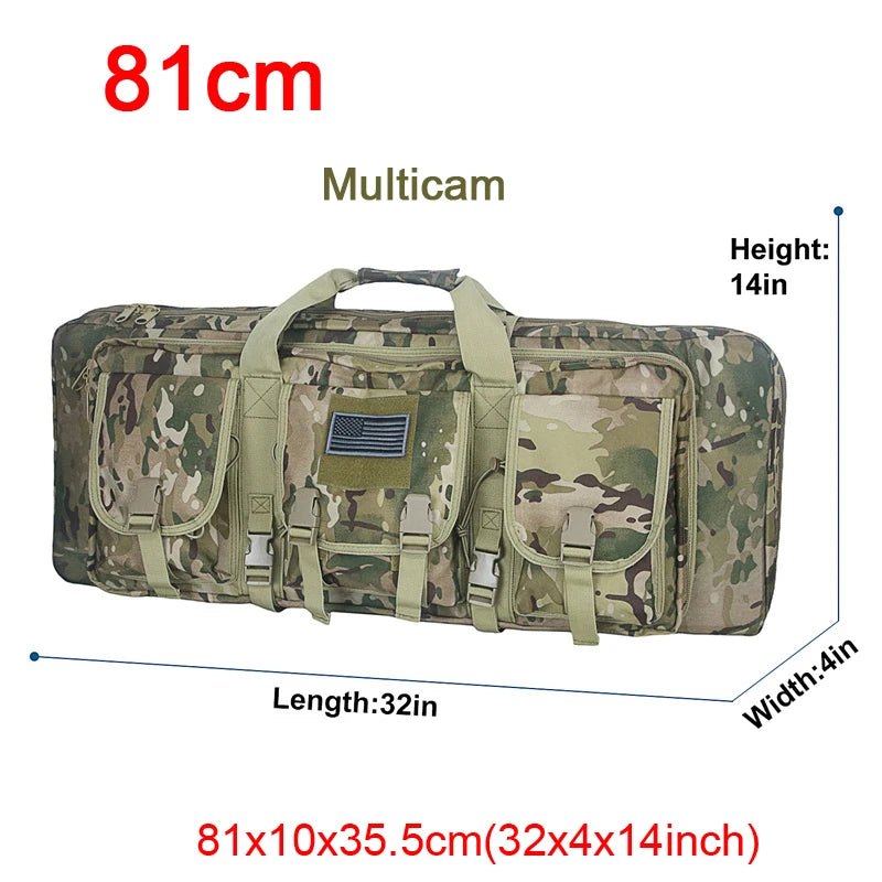 LQARMY Tactical Double Rifle Case Backpack With Molle Compartments