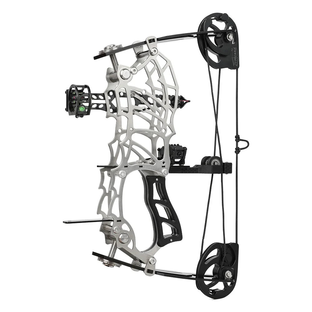 Adjustable Compound Archery Bow Featuring Carbon Grip And Steel Build