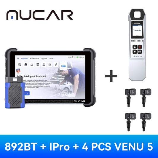 MUCAR 892BT AI Automotive Diagnostic Tool Key Programmer Bidirectional Obd2 Scanner ECU Coding CANFD DOIP 35 Resets Life Free