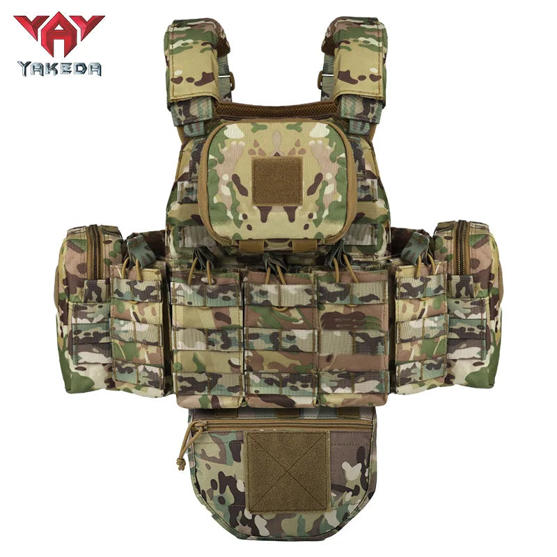 YAKEDA   Five piece equipment bag training vest, detachable and expandable, waterproof, wear-resistant and tear resistant