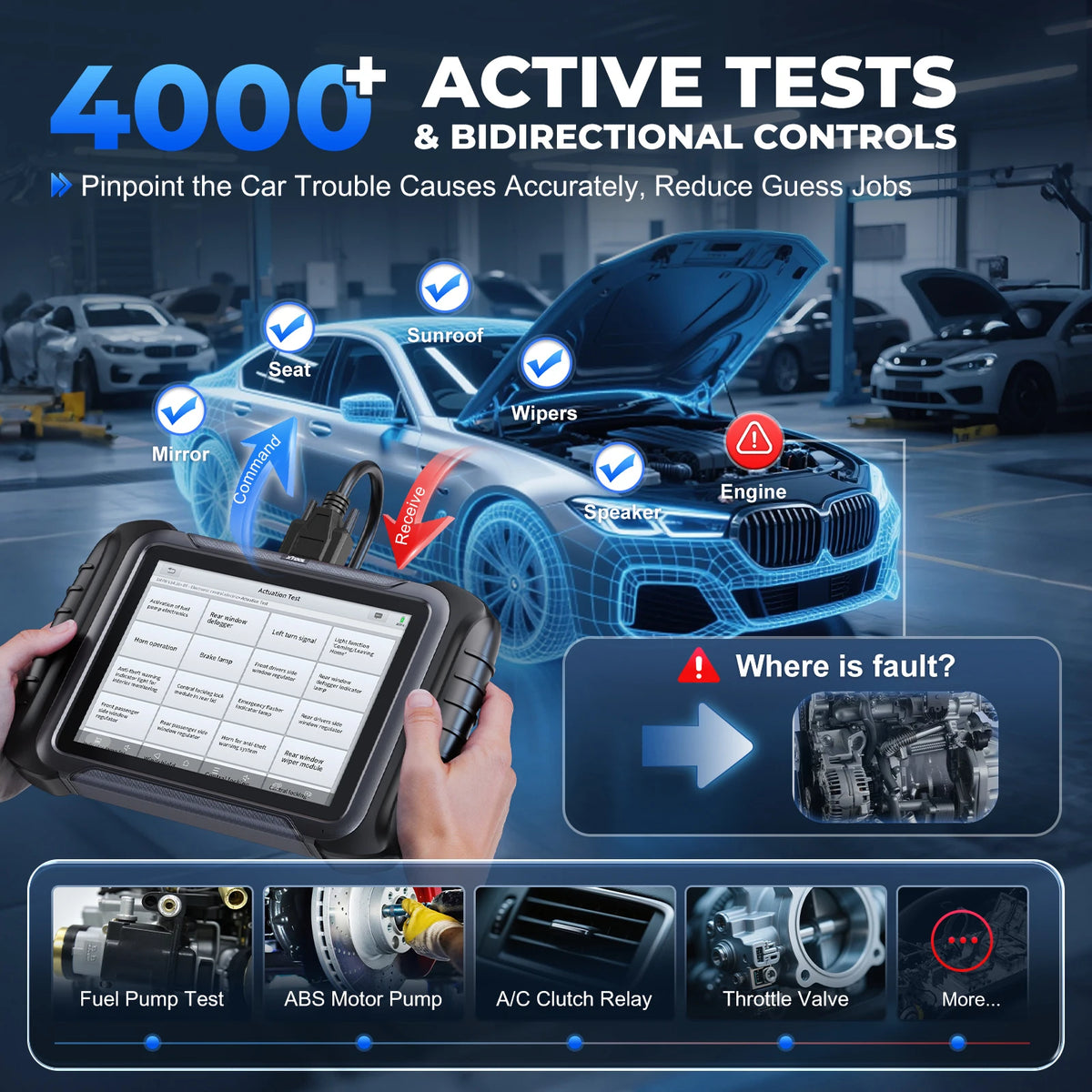 XTOOL D8S V2.0 Automotive Diagnostic Tool Online ECU Coding Topology Map Key Programming Car Scanner with 42+ Resets FCA CAN FD