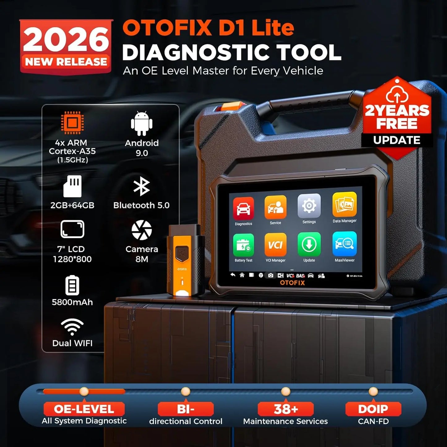 Otofix D1 Lite OBD2 Scanner with Bluetooth Bidirectional Control