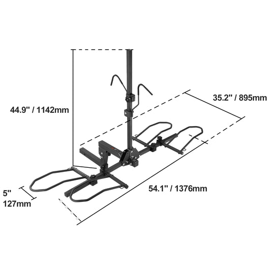 SucceBuy Hitch Mount Tilting Folding Platform Bike Rack for Cars