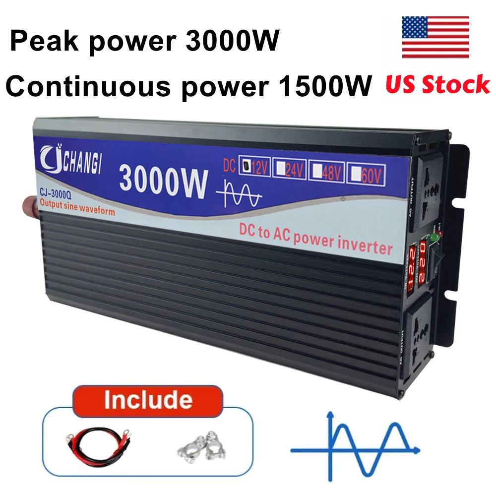 CJ Changi 5000W Pure Sine Wave Inverter 12V 24V 48V AC Output