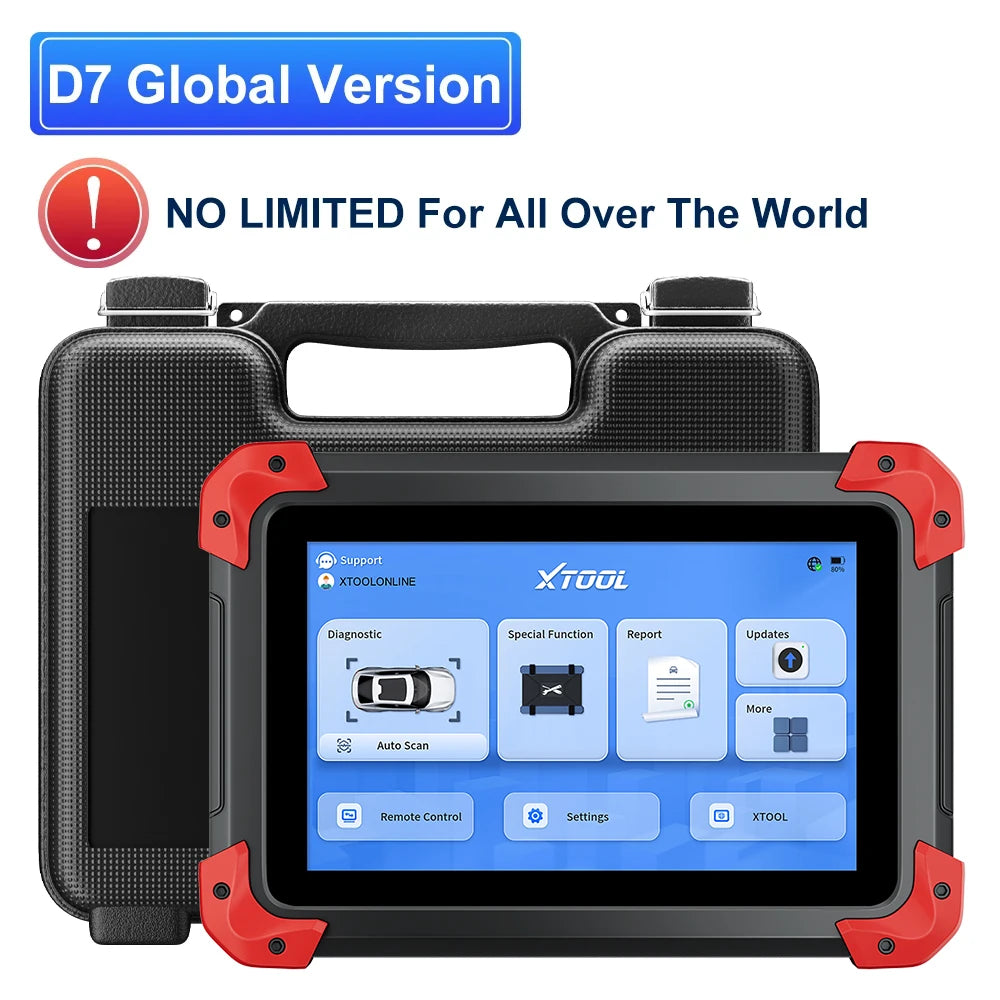 XTOOL D7 OBD2 Scanner All System Diagnostic Tools Key Programming ECU Coding Active Test 36+ Services CAN FD 3 Year Free Update