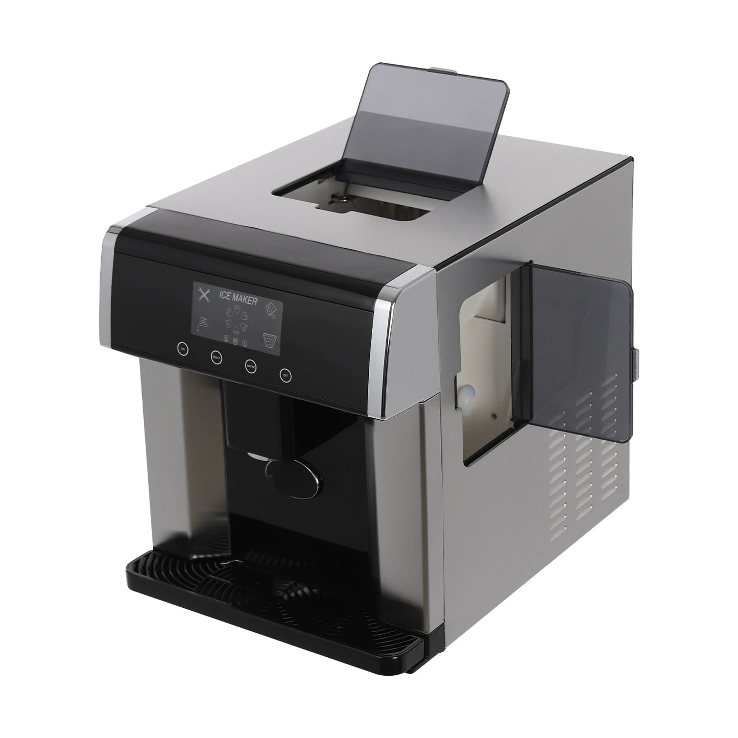 2‑in‑1 Ice Maker Dispenser 8‑12min 10‑15kg/Day 1.32lbs Touch Control Self‑Cleaning for Home Office Cafe Kitchen and Party