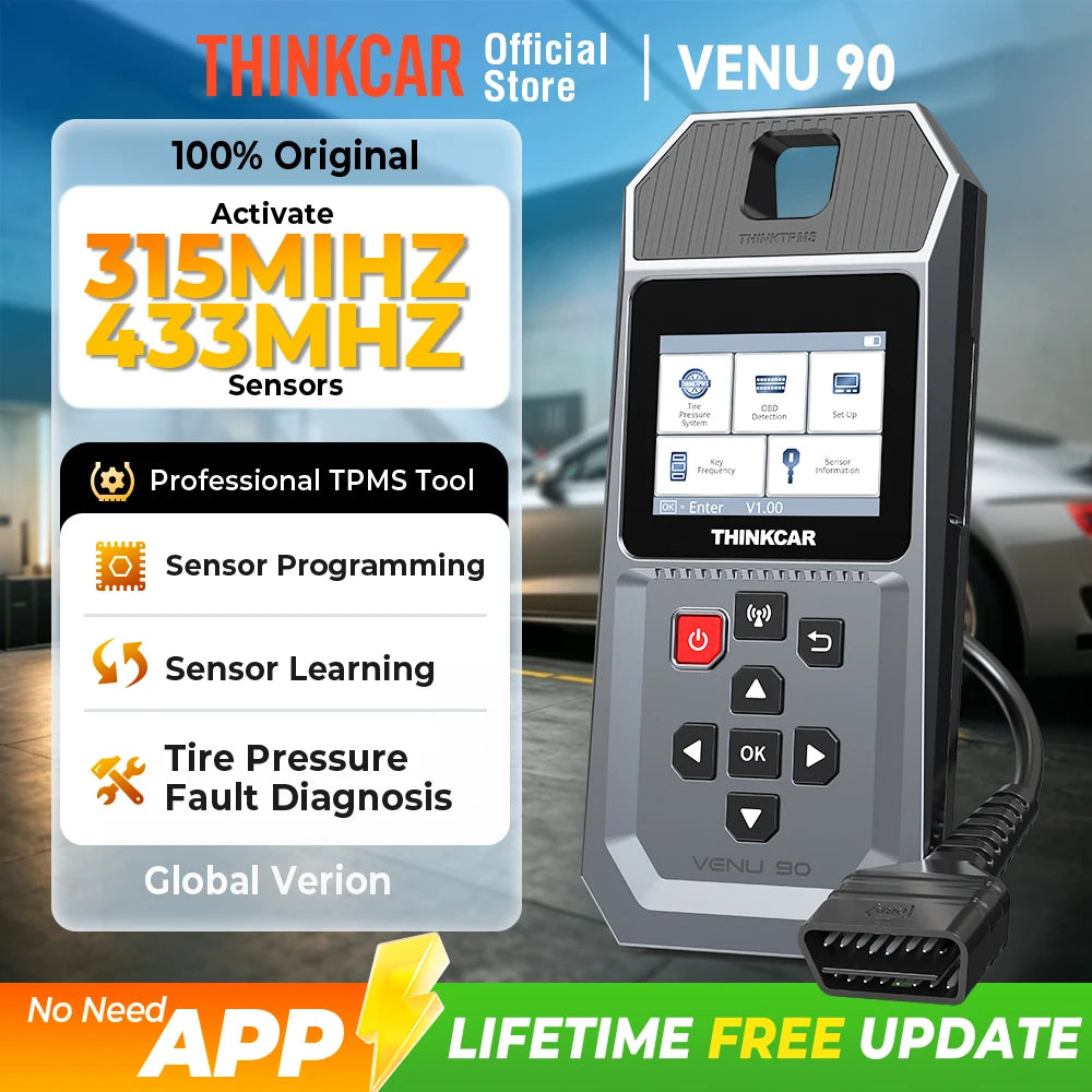 THINKCAR VENU 90 Car Tire Pressure Diagnose Tool Automotive TPMS Sensor Programming Learning Activator For ThinkTool Pro 689BT
