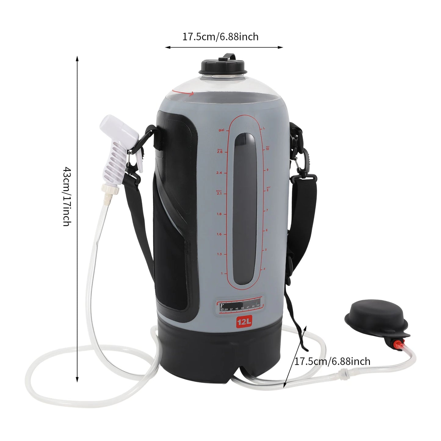 Bymaocar Portable Pressure Camp Shower With Air Pump