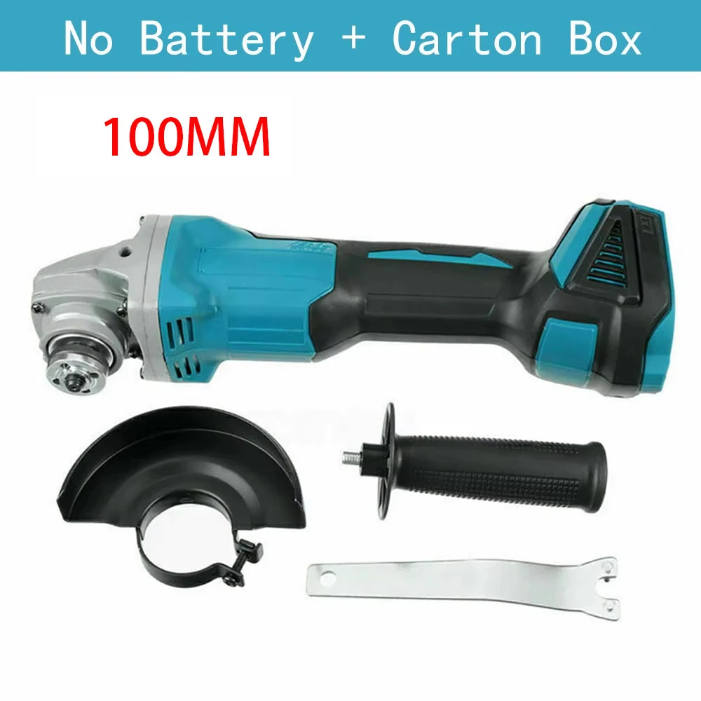 125MM Brushless Electric Angle Grinder Variable Speed M14 Cutting Machine Woodworking Power Tool for Makita 18v Battery