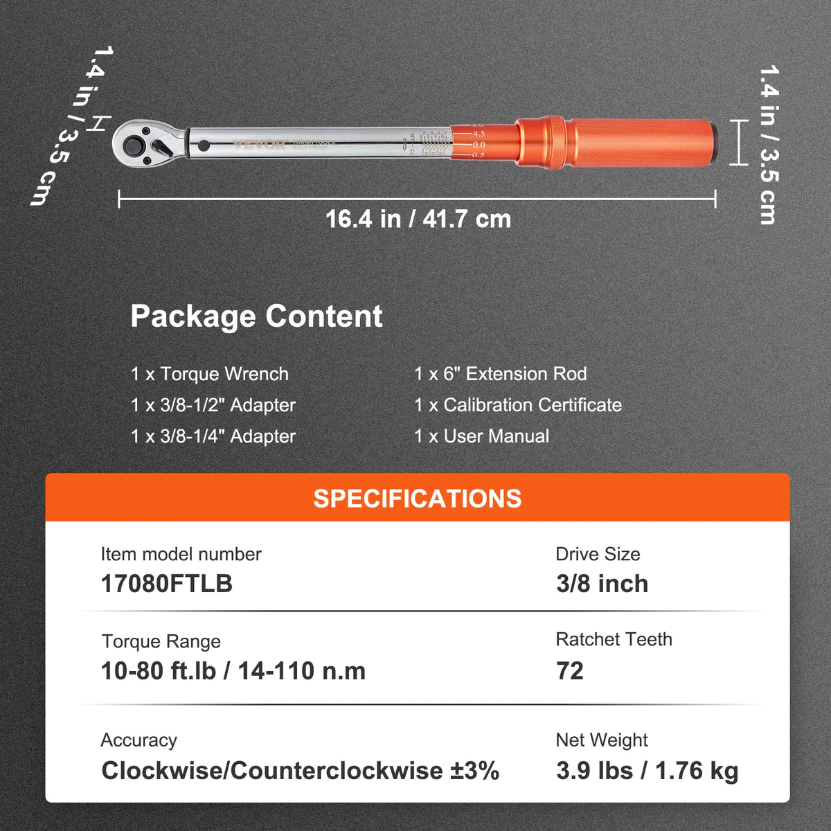 SucceBuy Precision Mechanical Torque Wrench Set For Automotive Repair