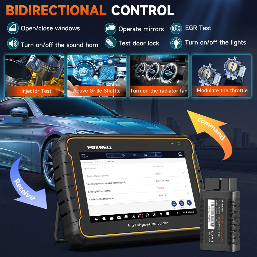 Foxwell GT60 OBD2 Diagnostic Tool Bluetooth ABS SAS TPMS Reset