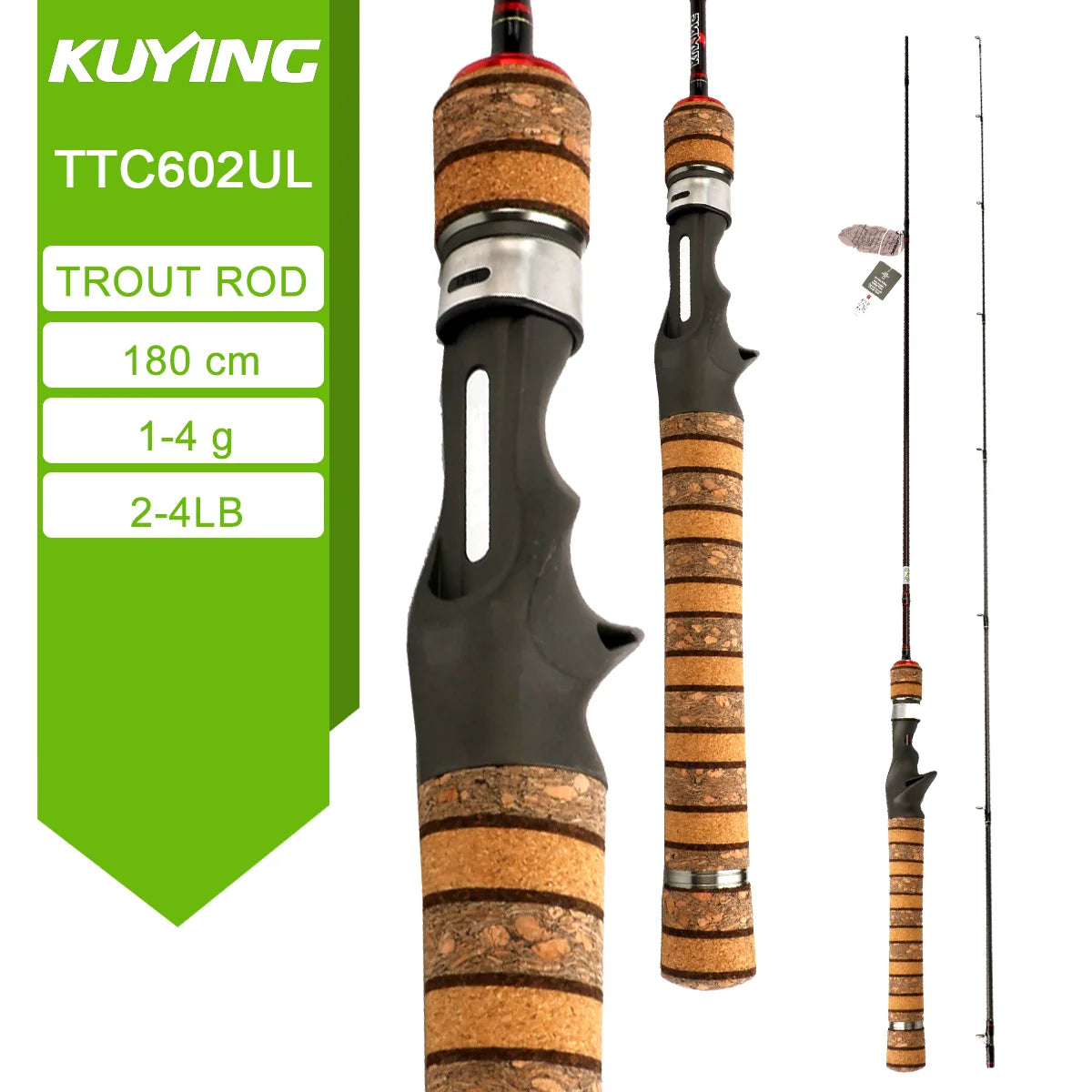 Kuying Teton Carbon Fast Action Casting Lure Rod Fuji Guides