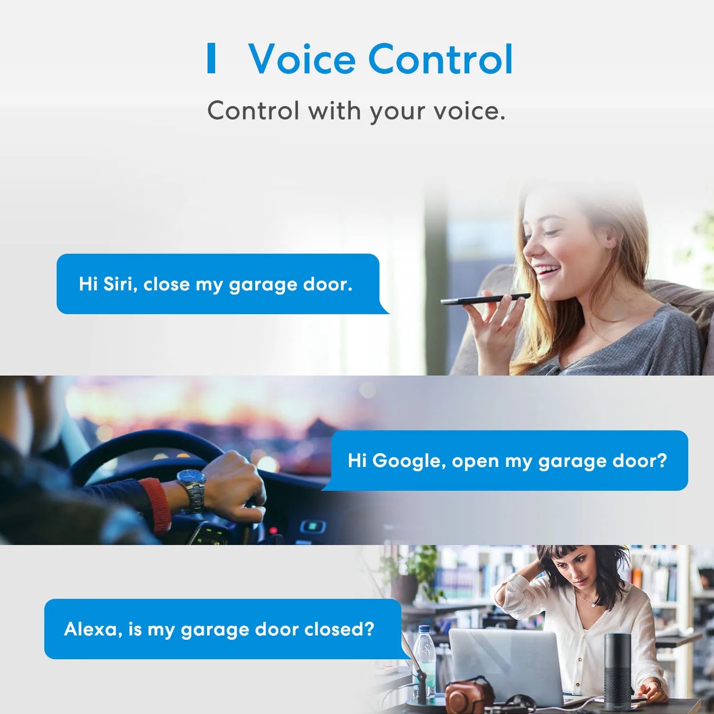 Meross HomeKit Smart WiFi Garage Door Opener MSG100 Remote Control Support Alexa Google Assistant SmartThings