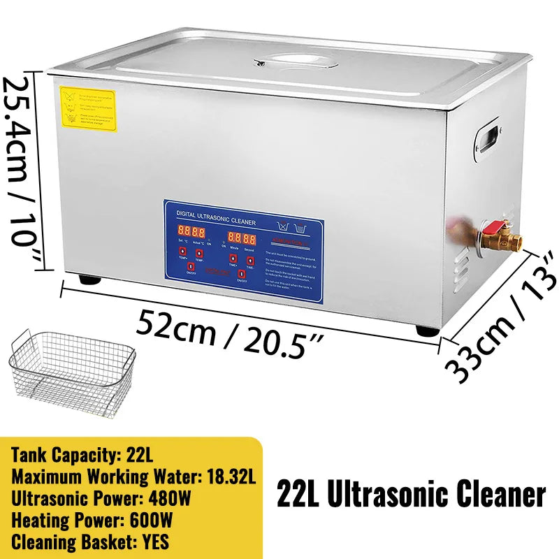 SucceBuy 1.3L 2L 3L 6L 10L 15L 22L 30L Ultrasonic Cleaner Lave-Dishes Portable Washing Machine Ultrasound Home Clean Appliances