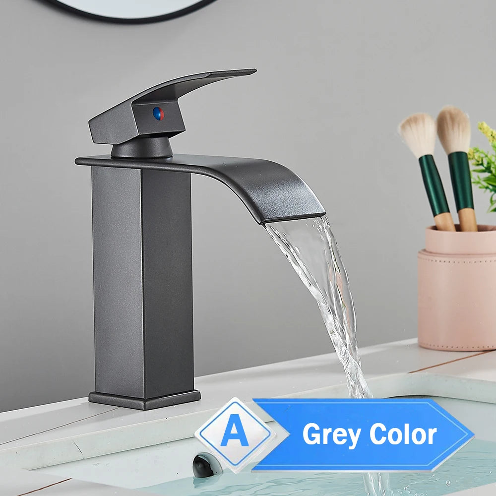 Rozin Waterfall Bathroom Basin Faucet With Single Lever Handle