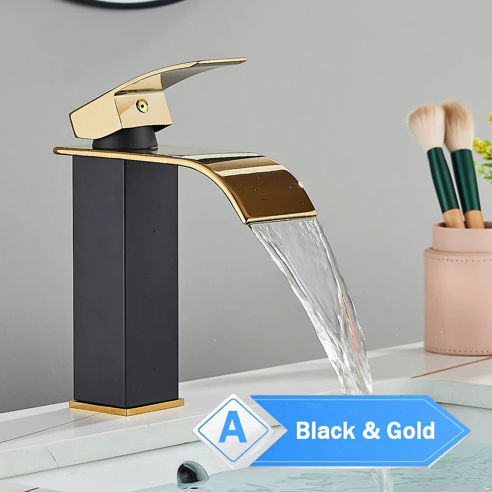 Rozin Waterfall Bathroom Basin Faucet With Single Lever Handle