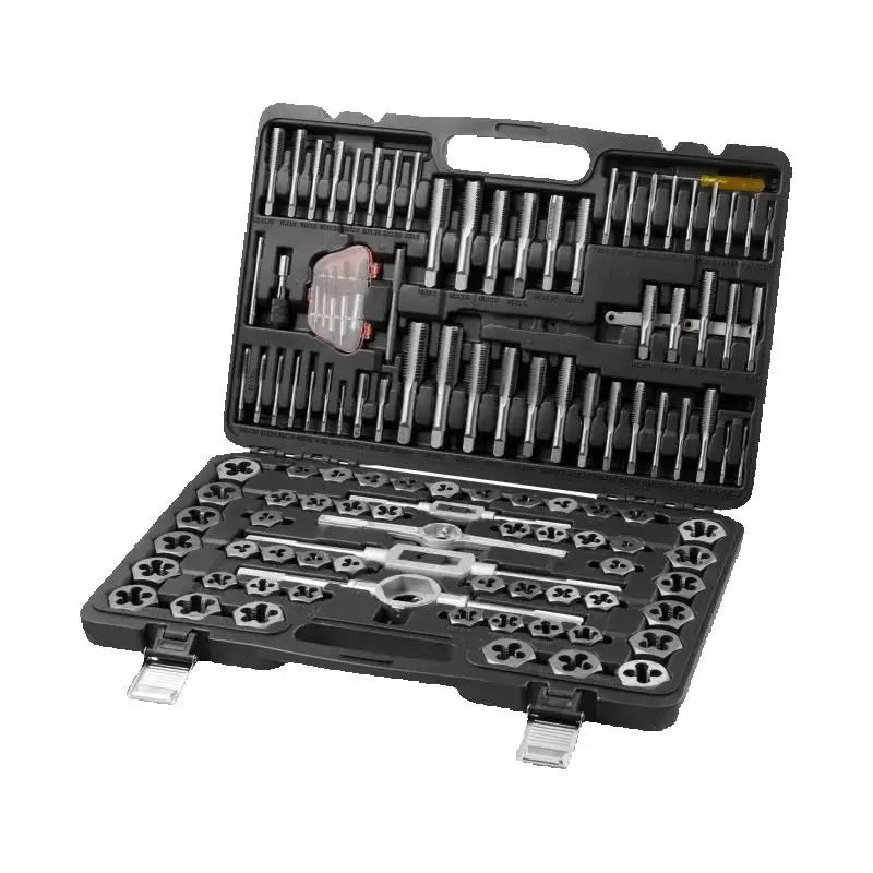 SucceBuy 116 Piece Metric And Sae Bearing Steel Tap Die Set