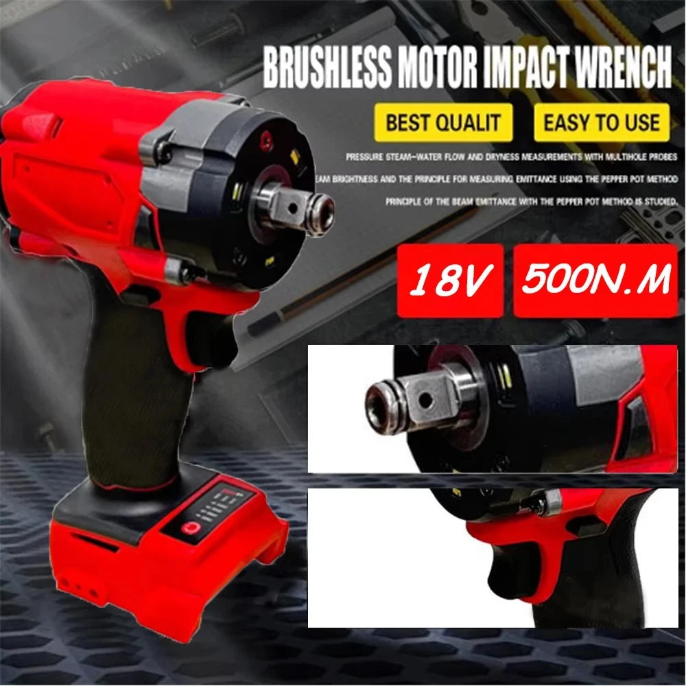 Magnitt Brushless Impact Wrench 500Nm Cordless 18V 4 Speed Drive