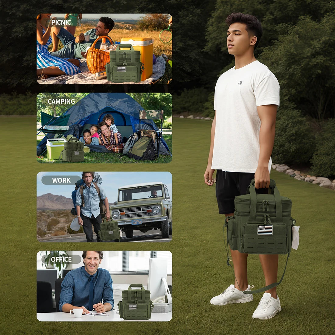 ReFire Gear Tactical Insulated Lunch Box Cooler Bag Leak Proof MOLLE