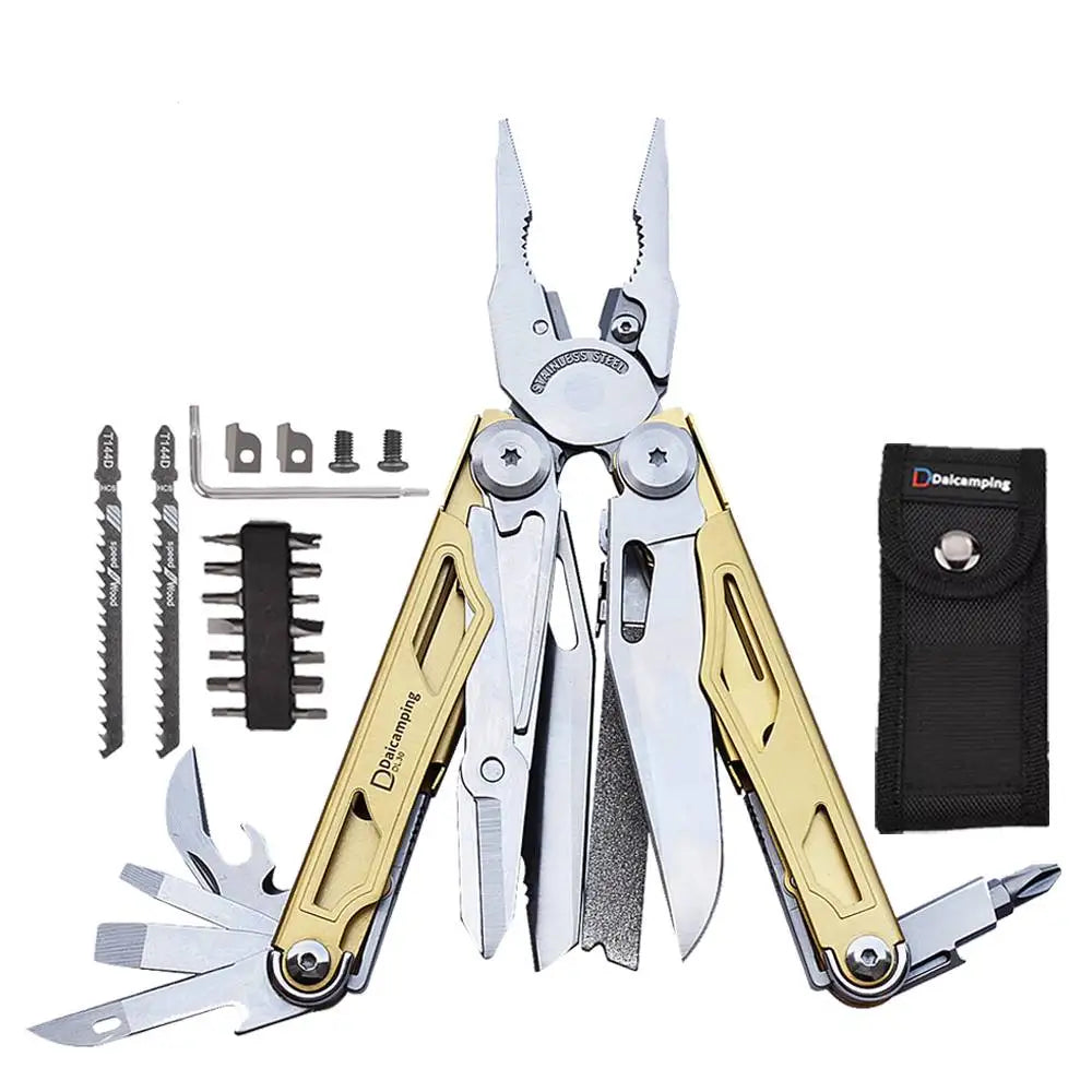 Daicamping Stainless Steel Folding Multitool Plier Clamp