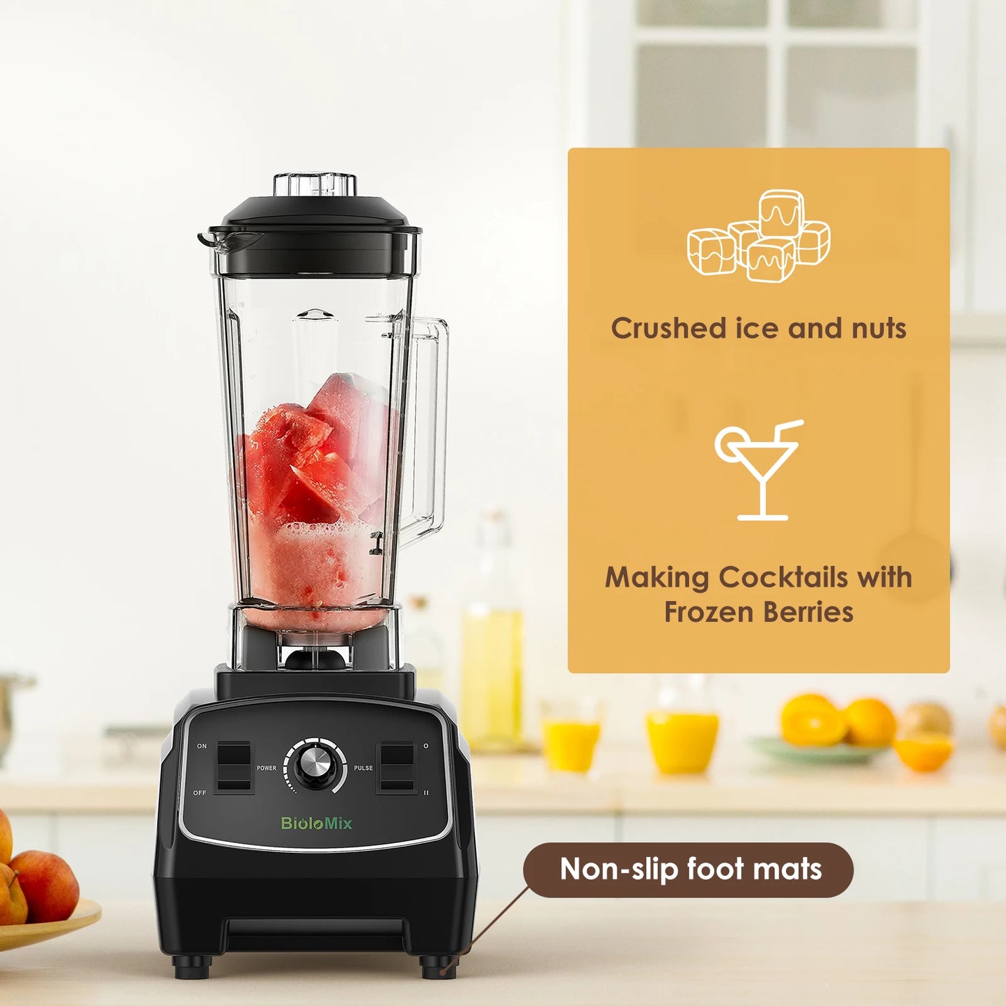 Biolomix 2200W Commercial Blender Heavy Duty Food Processor
