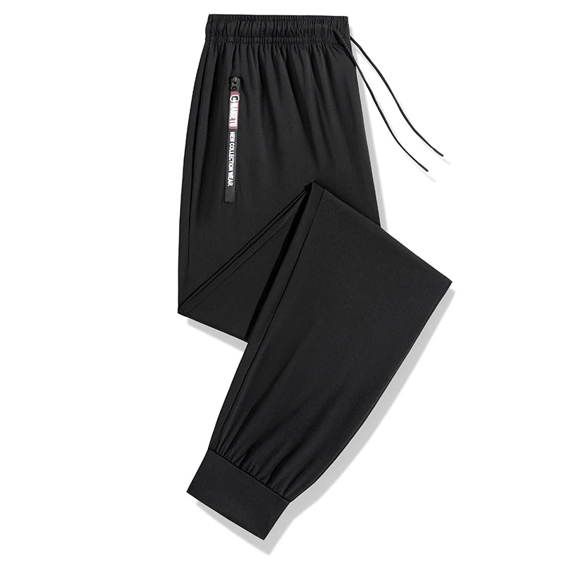 Sweatpants Hiking Running Quick Dry Zipper Pocket Taffeta Loose Fit Spring Summer Men Lightweight Pants