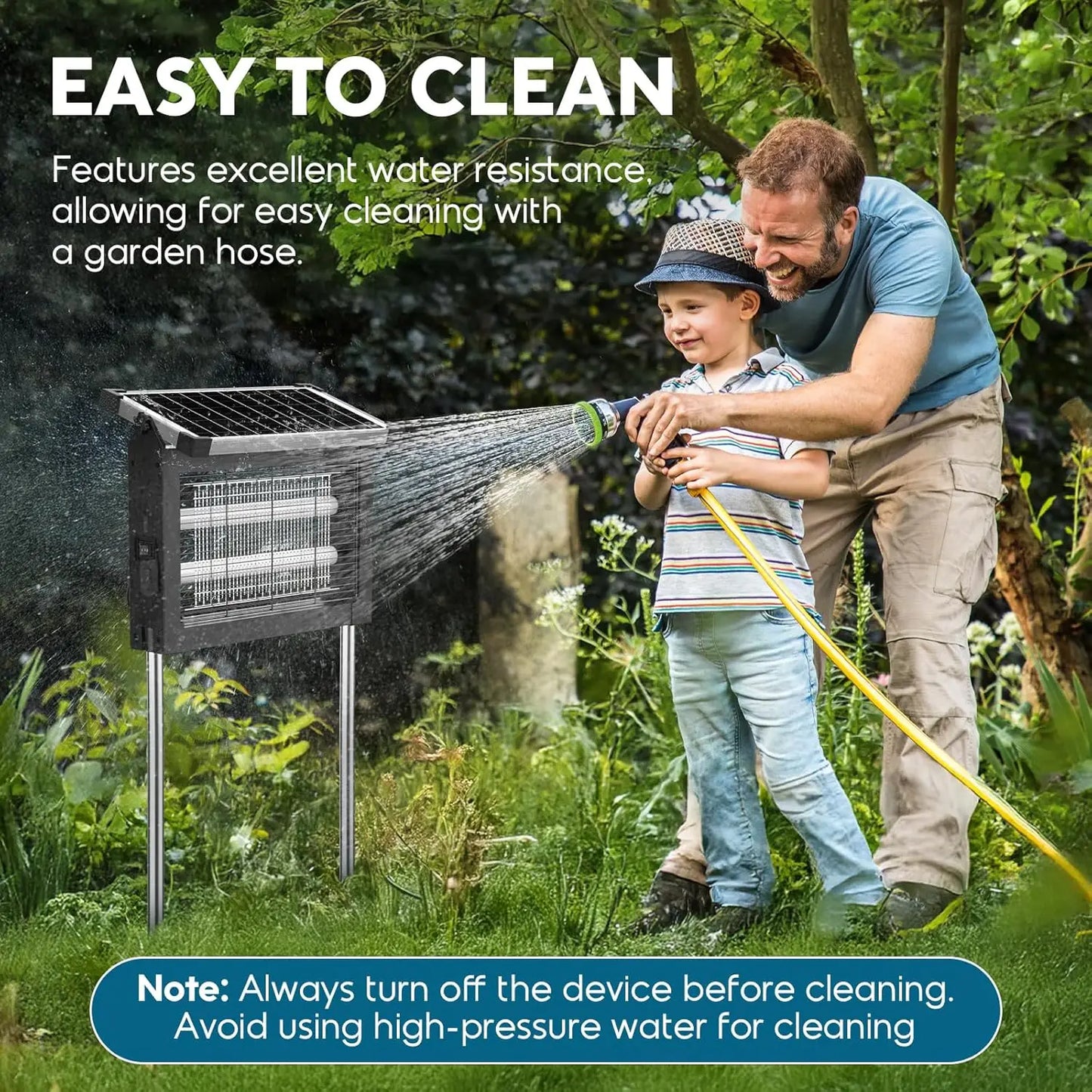 Solar Bug Zapper Outdoor 4500V Mosquito Killer For Garden Patio