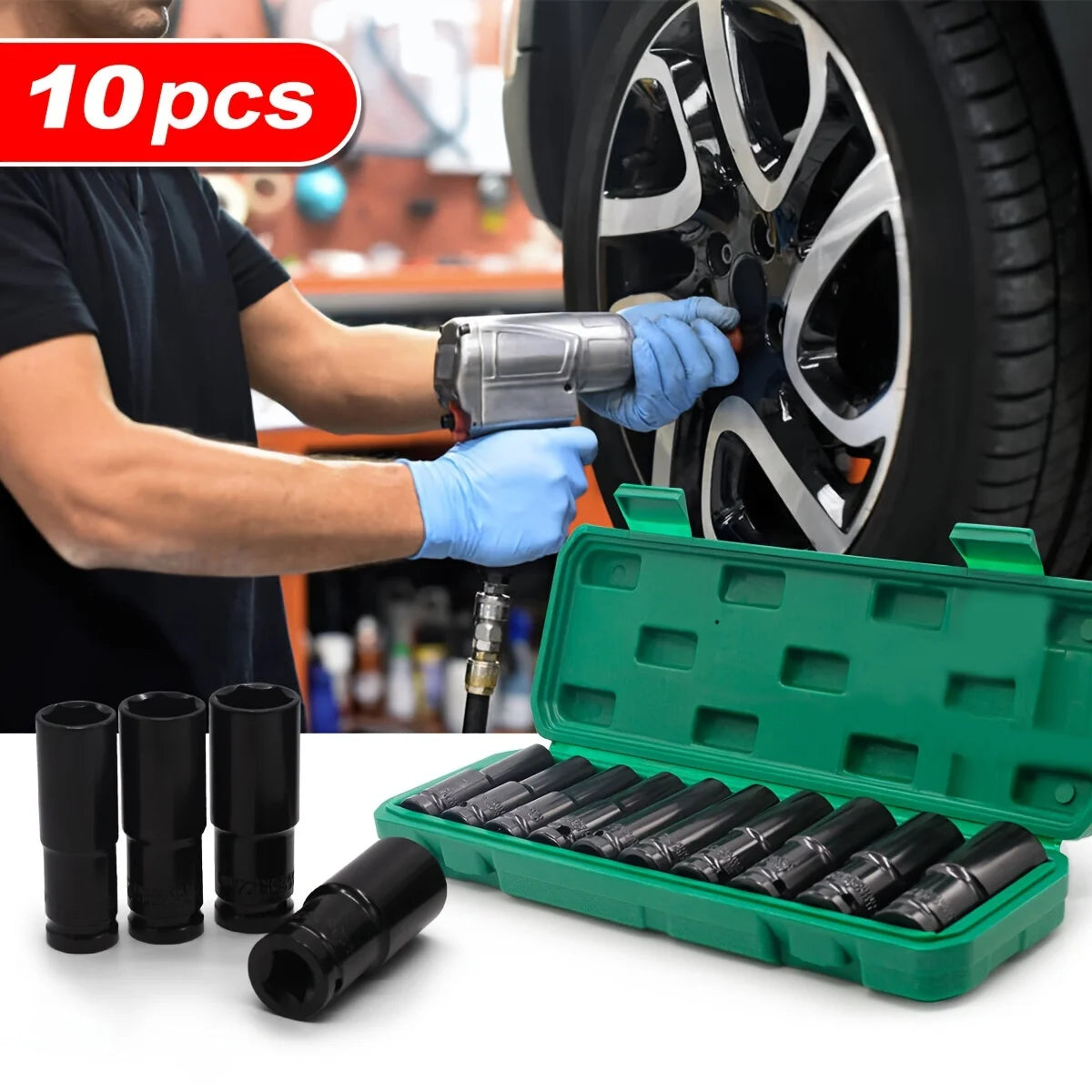 Industrial Carbon Steel Impact Wrench Socket Adapter Tool Set