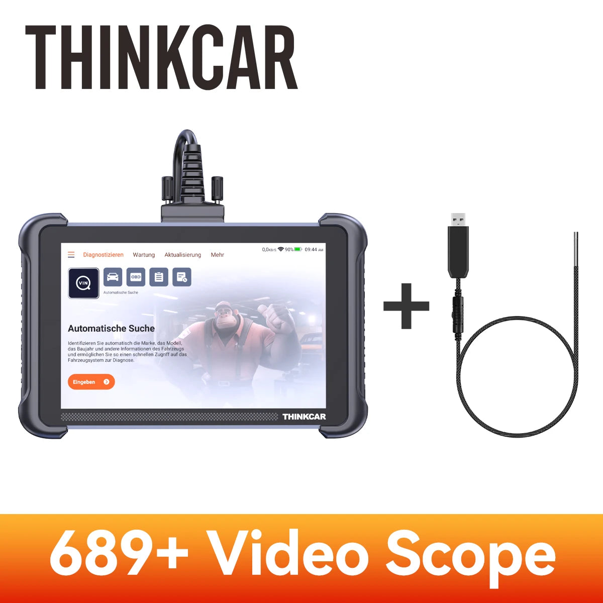 THINKCAR THINKSCAN 689 Bidirectional Scan Tool With CANFD&DoIP OBD2 Scanner ECU Coding Bi-Directional Control 34 Reset Free