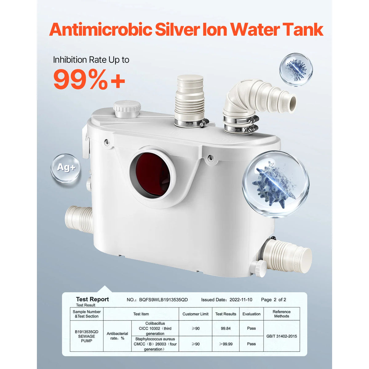 SucceBuy Macerator Pump 500W/700W/900W/1200W Waste Water Disposal Upflush Machine for Toilet, Basement, Shower, Laundry, Bathtub