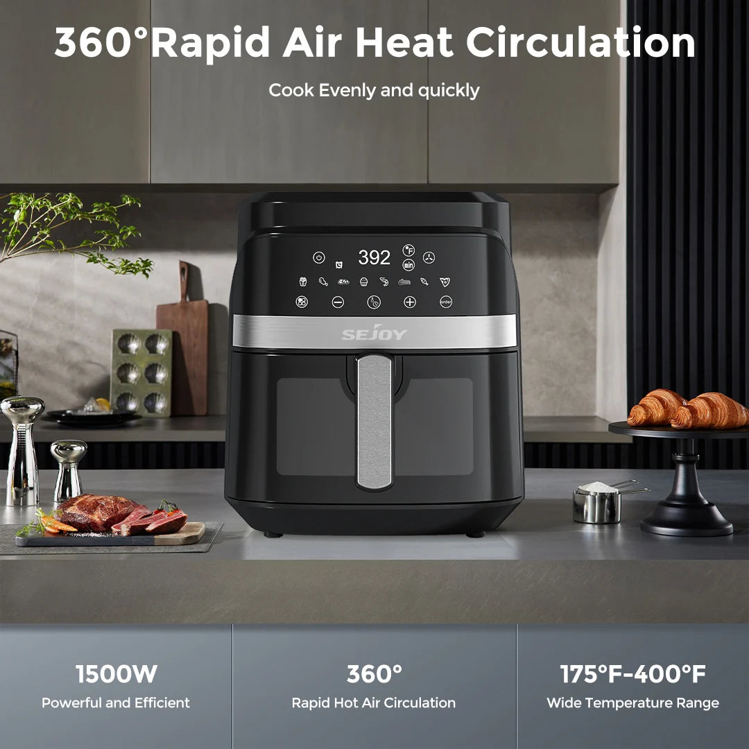 Sejoy Eight In One Electric Air Fryer Oven For Healthy Cooking