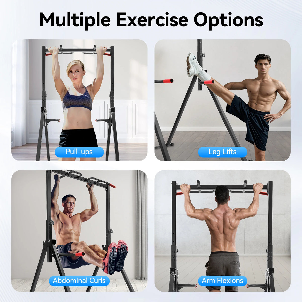 Adjustable Foldable Pull Up Bar Multipurpose Home Gym Strength Trainer