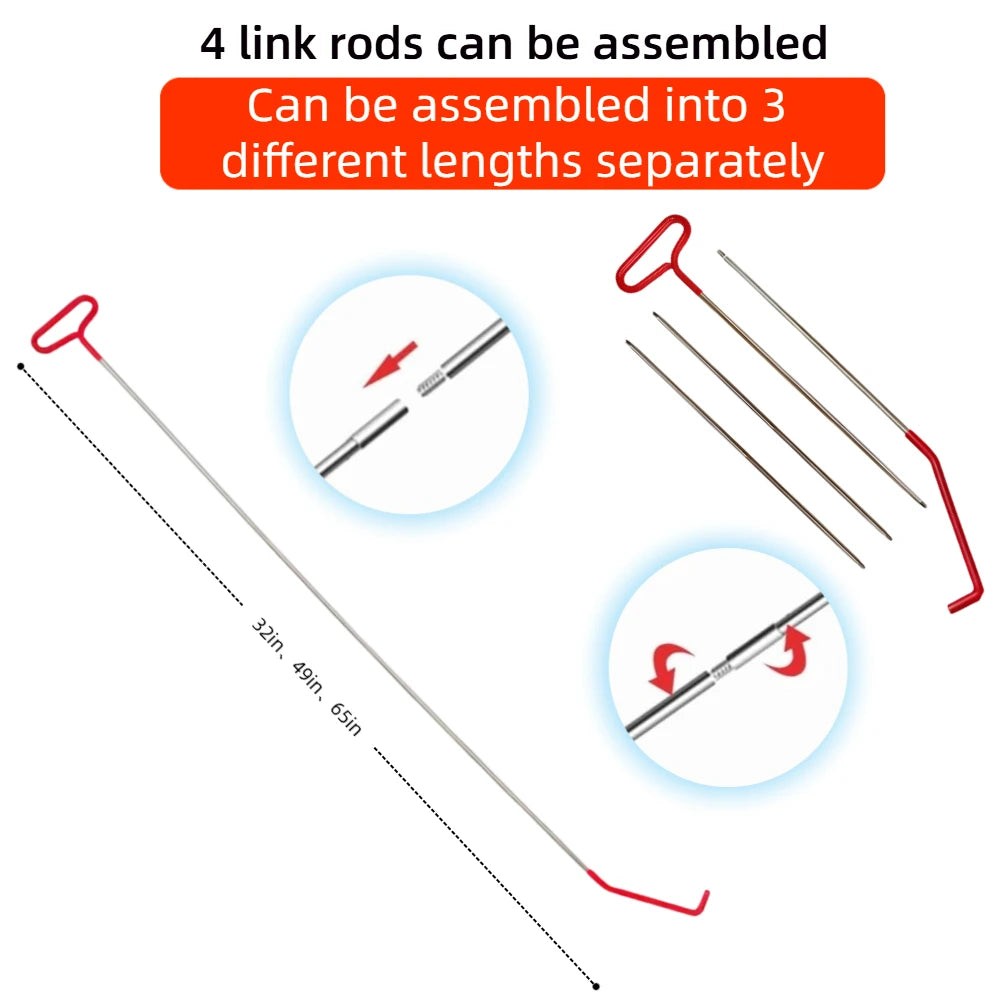 Emergency Car Door Unlock Tool With J Hook Air Wedge