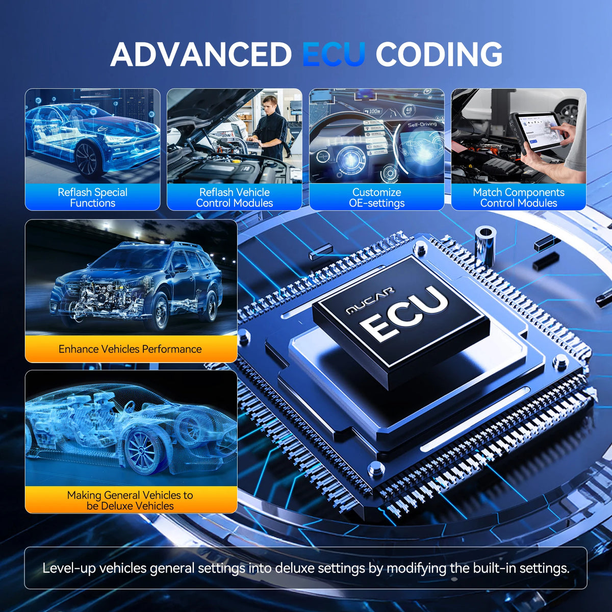 MUCAR 892BT AI  Key Programming  TKEY 101 Automotive Diagnostic Tool Bi directional Obd2 Scanner ECU Coding CANFD DOIP 35 Resets