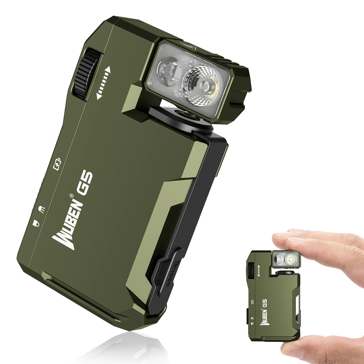WUBEN Multi-Color Magnetic EDC G5 Flashlight 400 Lumen USB-C Rechargeable Keychain Hands Free for Camping, Car Repair, Home Use