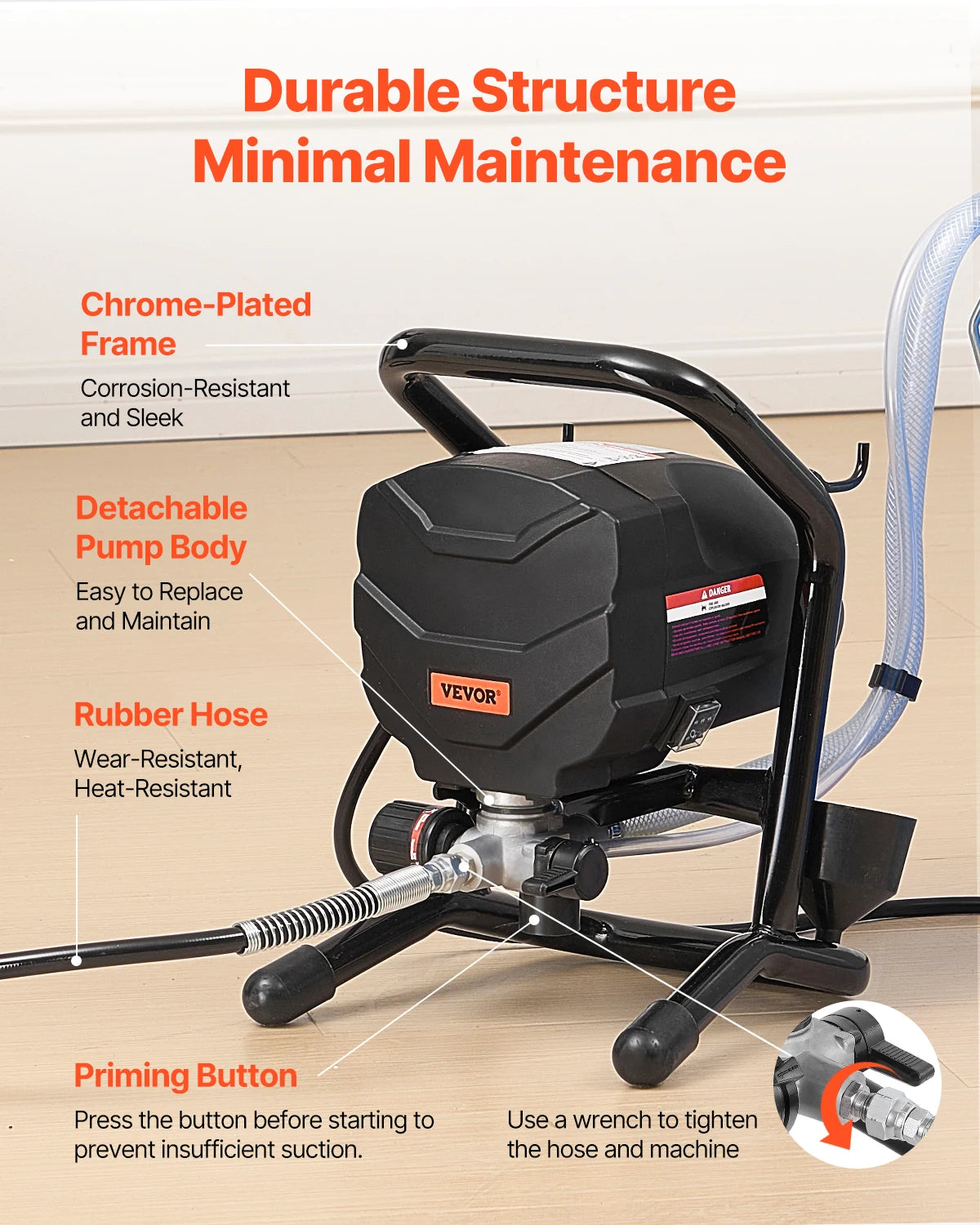 SucceBuy 650W Electric Stand Airless Paint Sprayer With Extension Rod