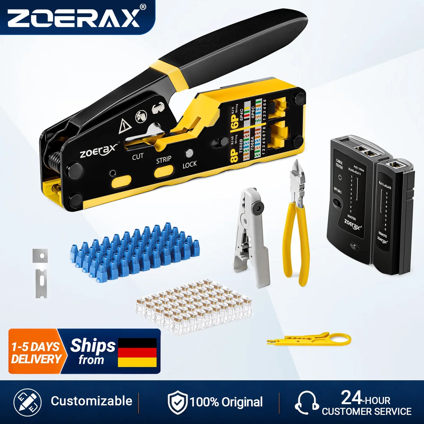 ZoeRax Professional Network Crimping Tool With Cable Tester
