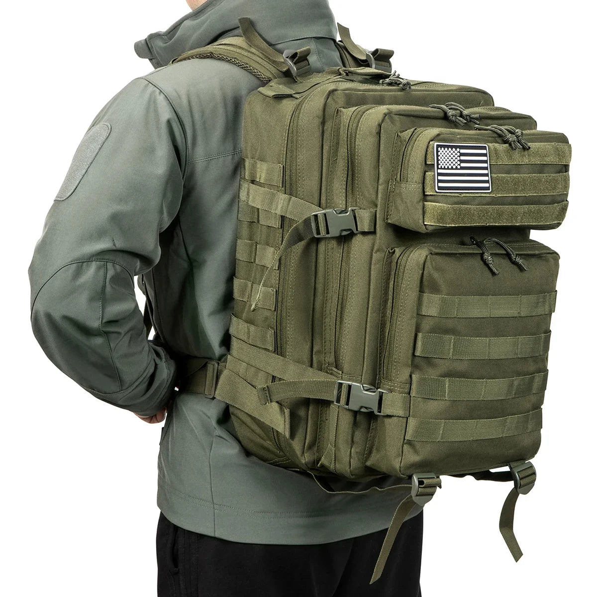 45L Tactical Backpack Large Capacity Outdoor Rucksack 3 Day Fitness Hiking Bag Hiking Camping Gear Backpacks