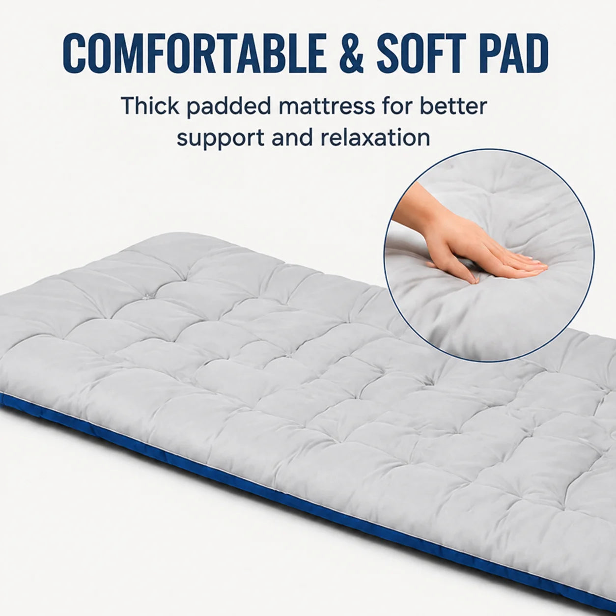 Foldable Cot Bed With Thick Mattress For Camping And Office