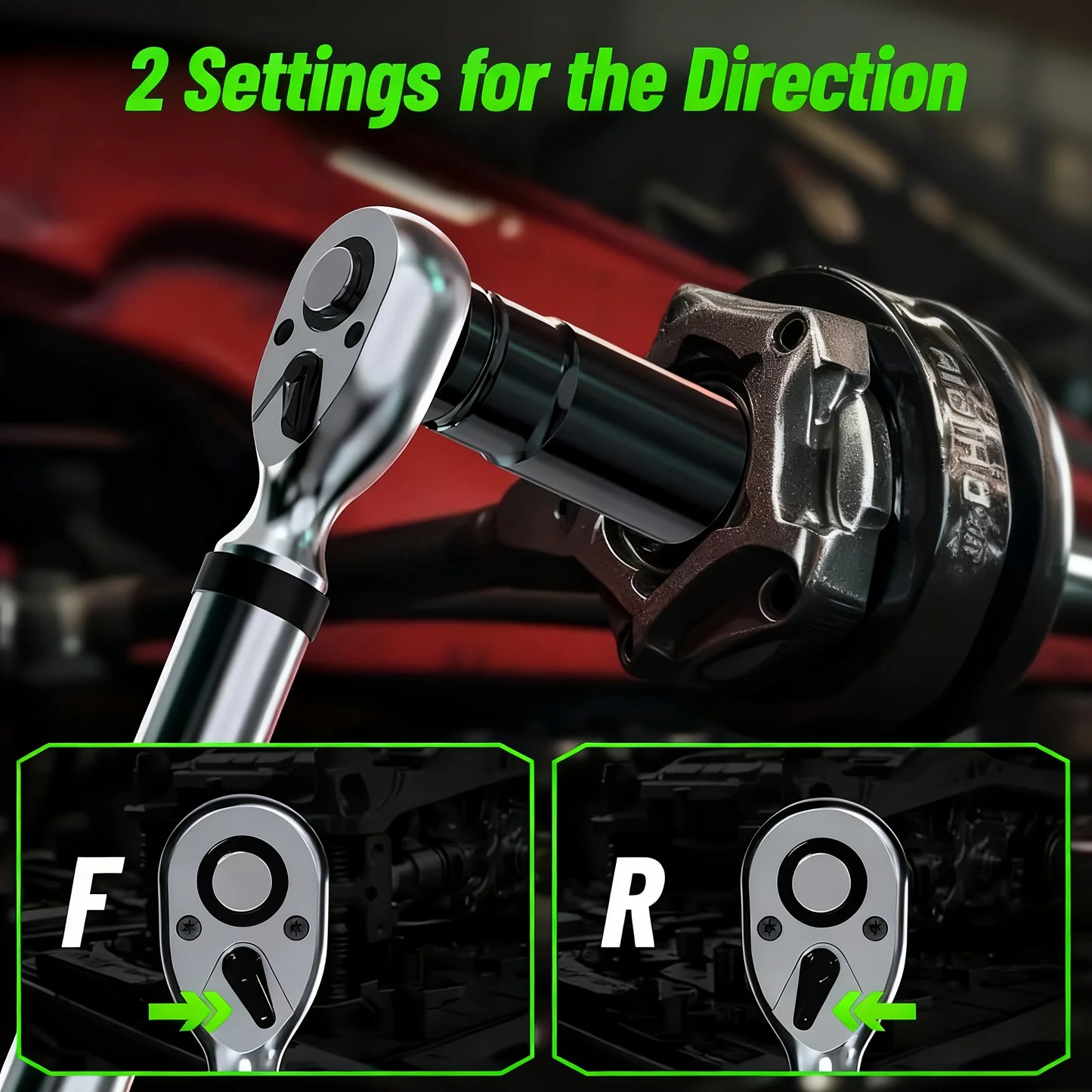 Taskstar Digital Torque Wrench With Bidirectional Head And Dual Alarm