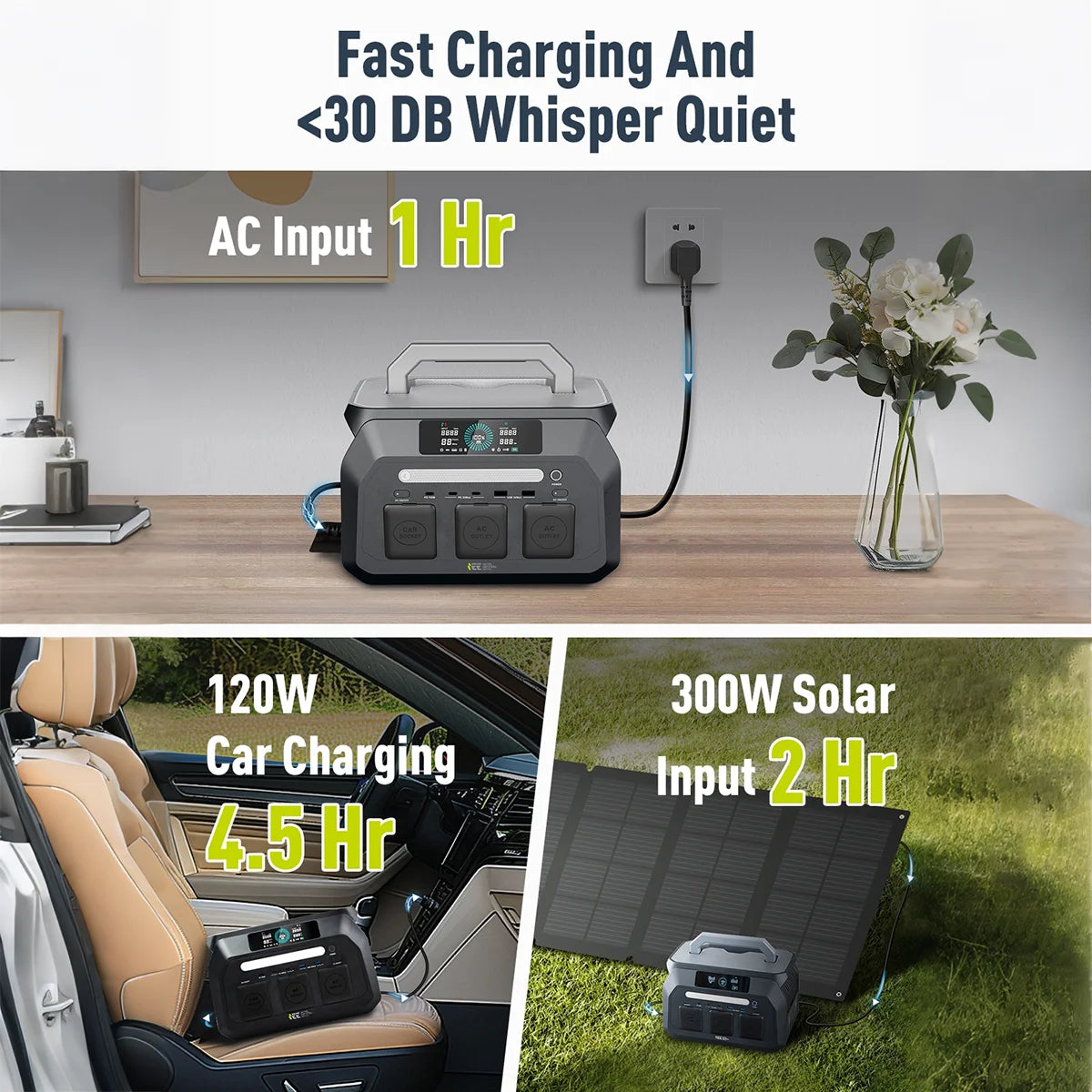 OSCAL Electric IEE 800W Portable Power Station 512Wh LiFePO4