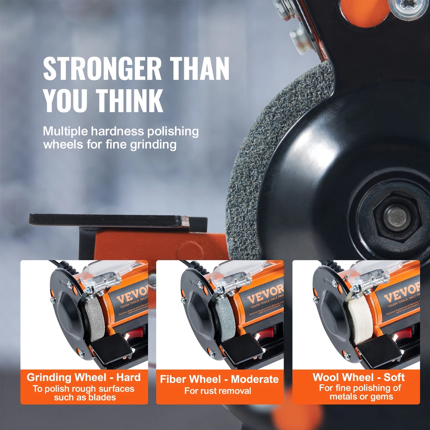 VEVOR Brushless Bench Polisher Adjustable Speed Jewelry Polishing Machine