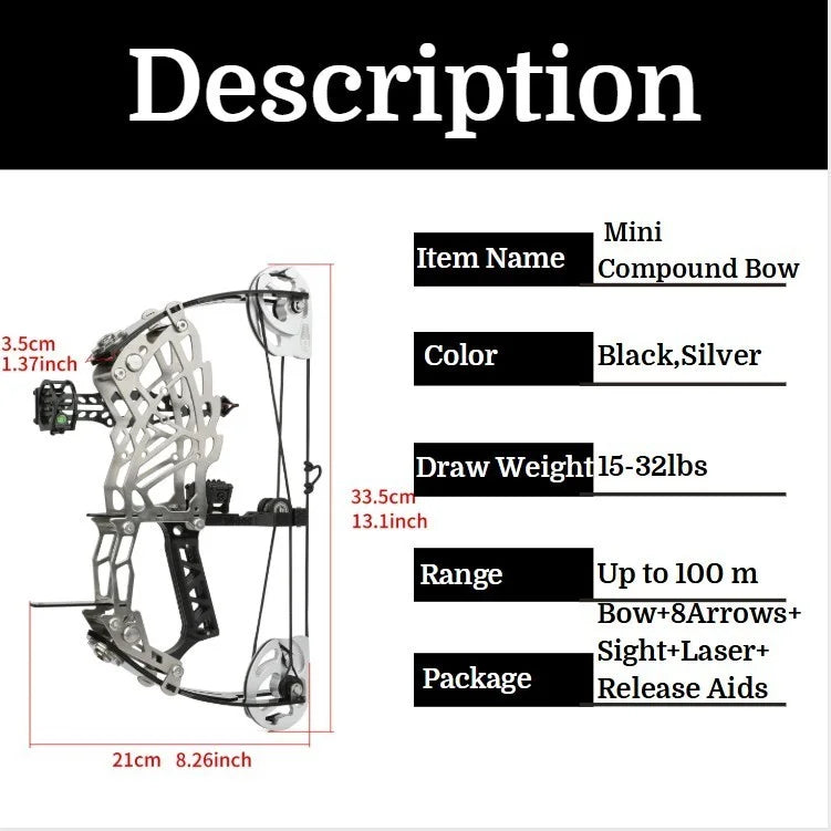 Adjustable Compound Archery Bow Featuring Carbon Grip And Steel Build