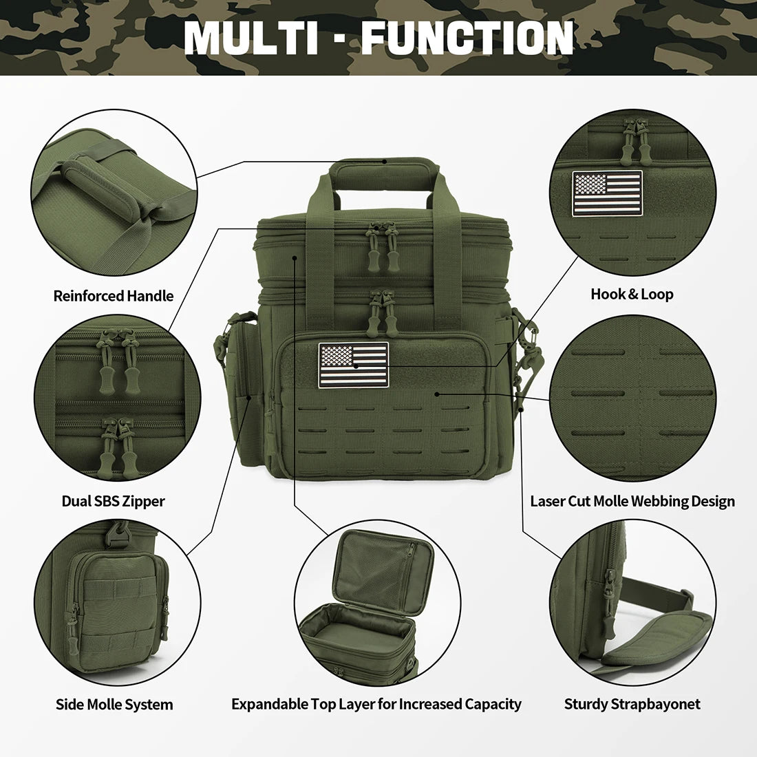 ReFire Gear Tactical Insulated Lunch Box Cooler Bag Leak Proof MOLLE