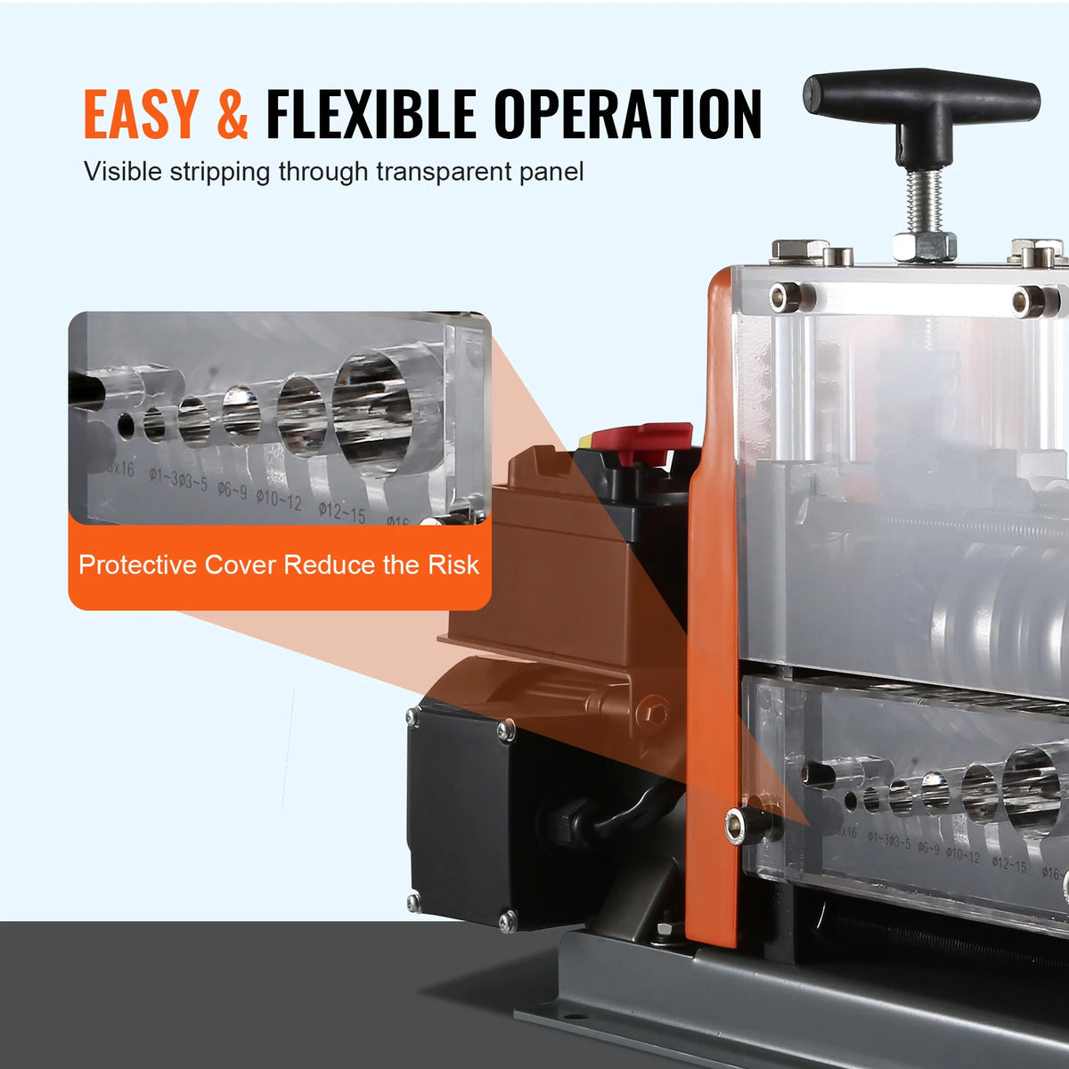 SucceBuy 60W Wire Stripping Machine 1.5-25mm Seven Channel